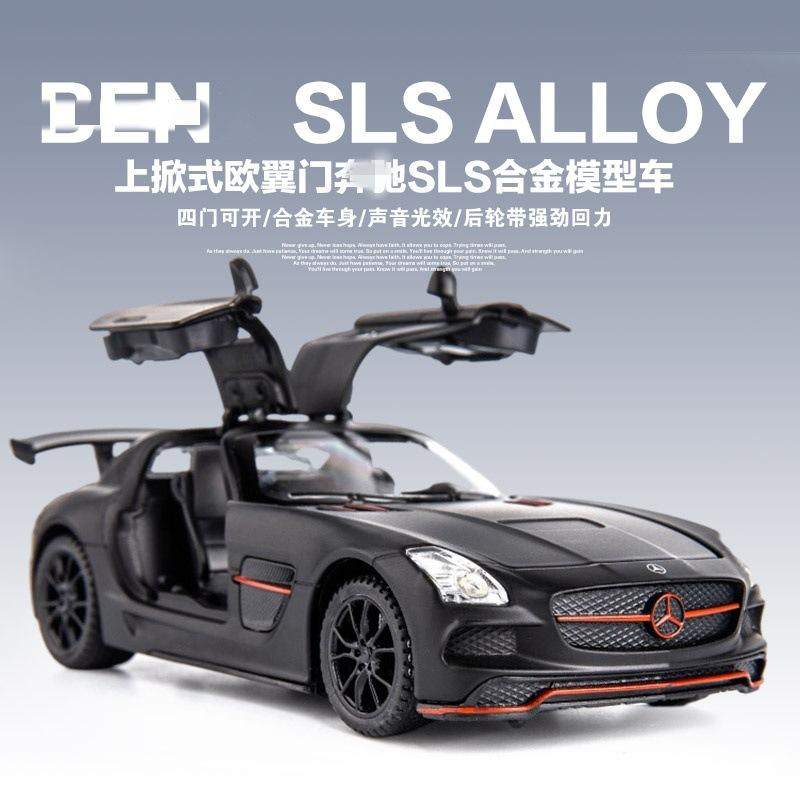 1:32大奔弛SLS合金车模型仿真声光跑车摆件儿童玩具小汽车男,模玩/动漫/周边/娃圈三坑/桌游,火车/摩托/汽车模型,淘宝优惠券,粉丝福利购,淘宝优惠卷