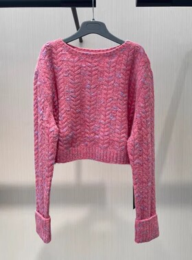 A家女装专柜正品2023秋混色圆领毛衣针织衫5399621-7T31755-039