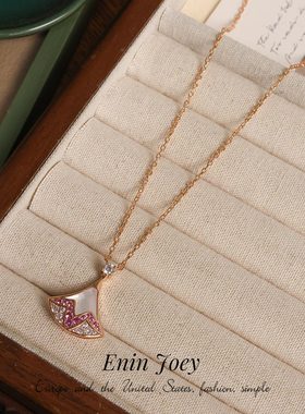 高版贝母镀金小裙子轻奢项链女