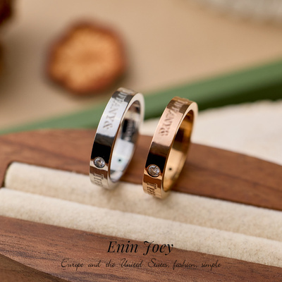 高版锆石钛钢百搭高级感戒指女