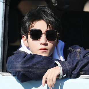 韩版 墨镜男ins超火眼镜网红太阳镜女防紫外线潮 大方框王俊凯同款