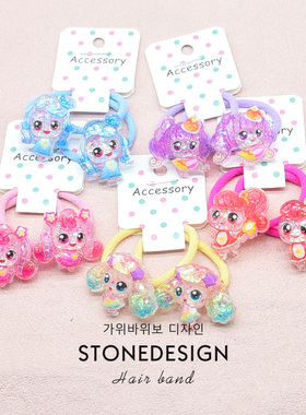 儿童奇妙萌可发圈宝宝可爱卡通亮片发绳女童头绳扎发皮筋发饰头饰