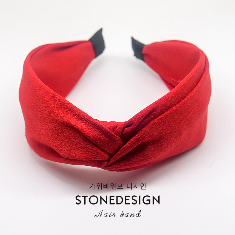 女童韩国简约纯色布艺交叉发箍头饰儿童宽边百搭头箍发卡女孩发饰