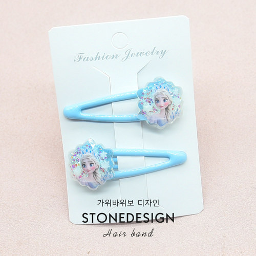 冰雪奇缘爱莎公主发夹女童侧边刘海碎发边夹儿童可爱bb夹发饰头饰