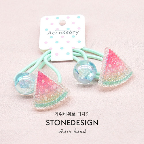 儿童发圈可爱砂糖西瓜绕绕发绳女孩扎头发耐用高弹力头绳女童皮筋