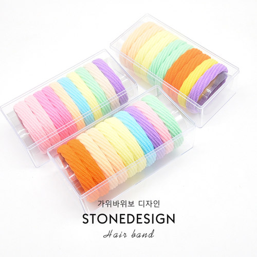 女童马卡龙加粗螺纹高马尾皮筋