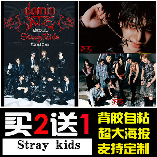 Stray Kid海报 韩国男团周边明星高清壁纸写真宿舍自粘墙贴装饰画