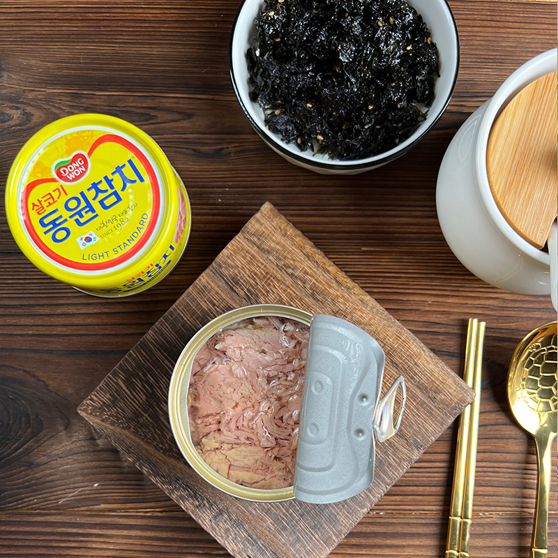 韩国进口东远金枪鱼罐头开罐即食鱼罐头100g韩餐泡菜汤紫菜包饭用