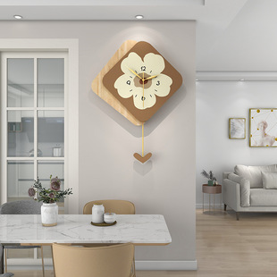 挂表 饰时钟家用时尚 创意钟表挂钟客厅2023新款 网红奶油风挂墙装