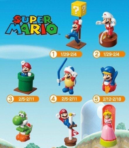 2014麦当劳马里奥欧奥德赛耀西公主水管工switch游戏公仔任天堂