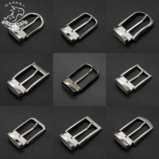 优质不锈钢皮带头 腰带扣头 高端精品手工皮具DIY皮带头针扣35mm