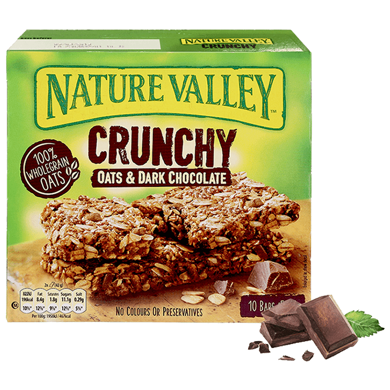 NatureValley天然山谷燕麦棒粗粮饱腹代早餐全谷物黑巧口味燕麦棒