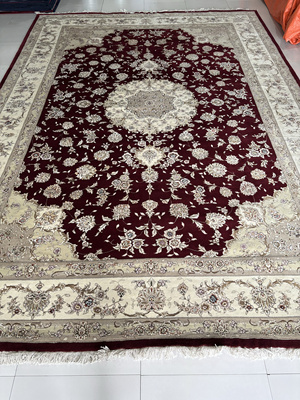 微瑕160道手工打结羊毛地毯波斯美式复古无胶加厚客厅卧室茶几