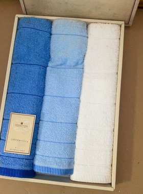 日本制 棉100% 毛巾 洗浴用品 三条装 未使用品 有黄斑 1-387