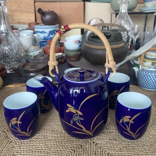 日本制 香兰社 老香兰社 整套茶具 茶壶 茶杯 昭和时期物件2-448