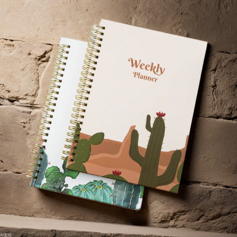 hard cover A5 2025calendar English daily weekly planner book