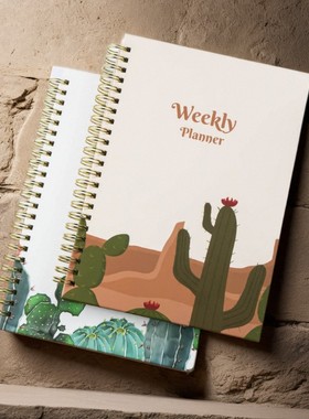 hard cover A5 2025calendar English daily weekly planner book