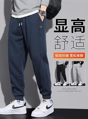 Plush knitted cotton sports pants 秋冬加绒针织棉运动裤子男孩