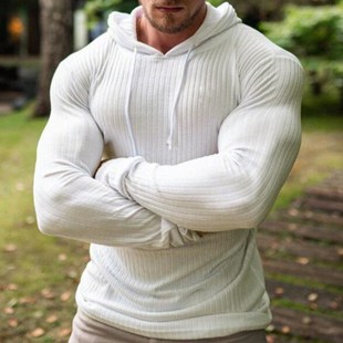 Men long sleeve T-shirt jacket T恤薄款打底衫长袖男式连帽