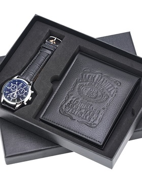 Wristwatch wallet cufflink ballpoint pen Gifts Set for men