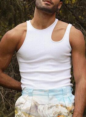 gym clothes tank top sportswear vest men欧美个性背心 无袖T恤