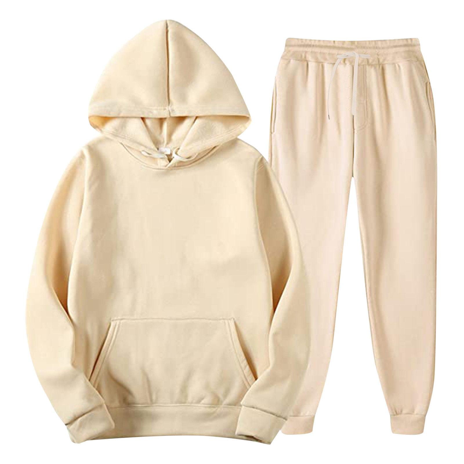 Couples Long Sleeve Hoodie Pants Set 情侣长袖连帽衫长裤套装