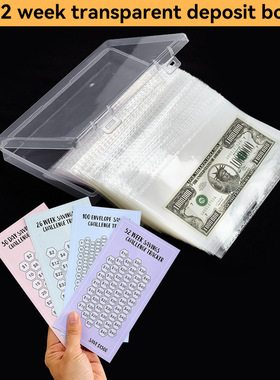 52weeks money saving box with cash tracker sheets envelopes