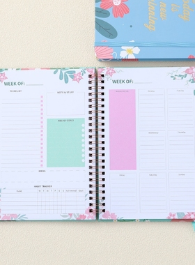 daily weekly planner habit tracker goal week focus notebook