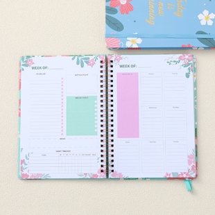 daily weekly planner habit tracker goal week focus notebook