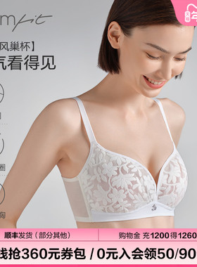 【花影风巢杯】Comfit无钢圈大胸显小大码内衣女透气文胸CBW0195