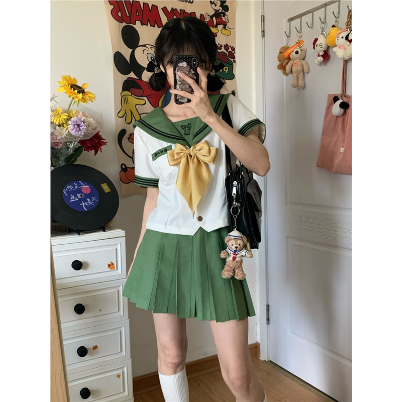 原创森林の鹿jk制服学院风校供水手服正统裙夏cos套装