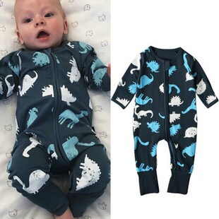 new baby clothing boy's jumpsuit zipper children's c
