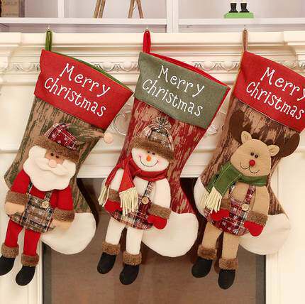 Christmas Stocking Sack Xmas Gift Candy Bag Christmas Dec