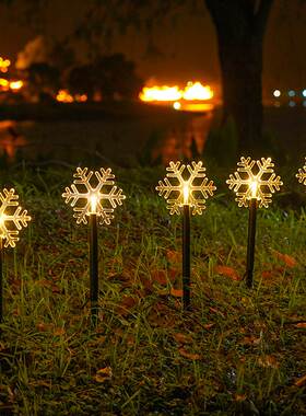 Solar Floor Lights Christmas Tree Snowflake Stars Outdoor Wa