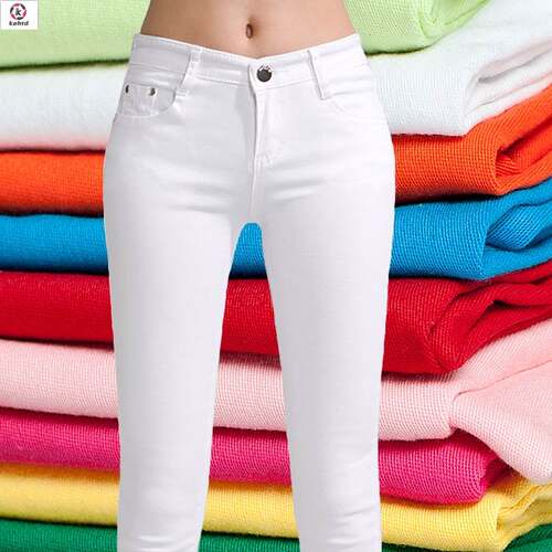 2020 New women's Leggings elastic white jeans 铅笔裤牛仔
