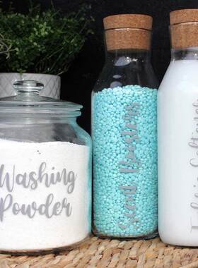 Laundry Room Organisation Labels Vinyl Sticker Decals Washin