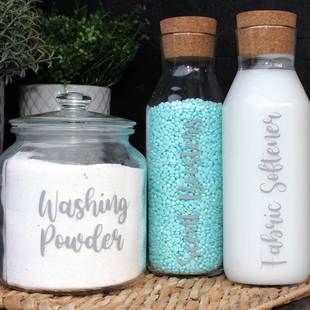 Laundry Room Organisation Labels Vinyl Sticker Decals Washin