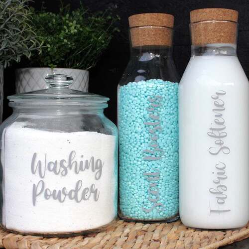 Laundry Room Organisation Labels Vinyl Sticker Decals Washin