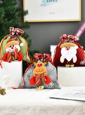 Handbag, doll, candy bag, Christmas gift圣诞铃铛手提袋