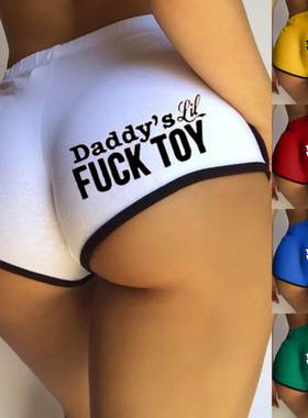 Alphabet Print Sports Yoga Women Shorts 印花运动瑜伽女士短裤