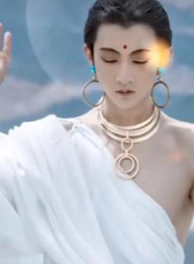 敦煌飞天项链小梦舞女2023男新款锁骨链cosplay项圈手臂环镯腰带