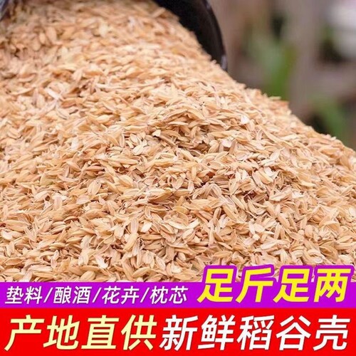 稻壳稻谷北方优质新鲜水稻谷壳粗糠喂鸡宠物枕头芯填充酿酒熏肉