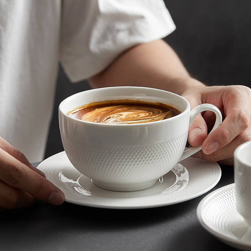 小咖啡杯子杯碟水杯高档精致陶瓷高级感家用早餐办公室下午茶餐具