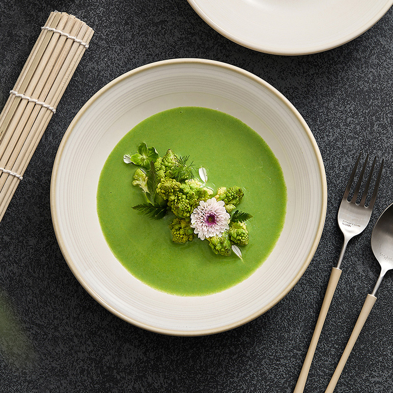 造器菜盘陶瓷窑变釉西餐深汤盘