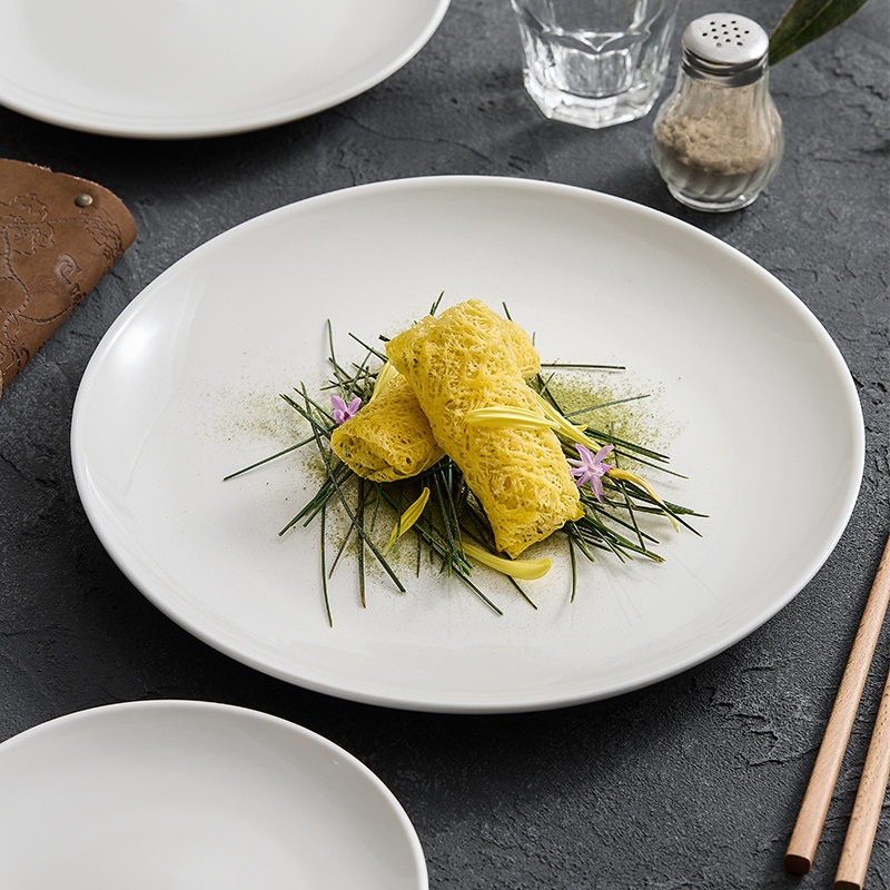 造器高级感家用白色陶瓷商用盘子早餐平盘蛋糕甜品盘西餐牛排餐盘,餐饮具,盘,淘宝优惠券,粉丝福利购,淘宝优惠卷