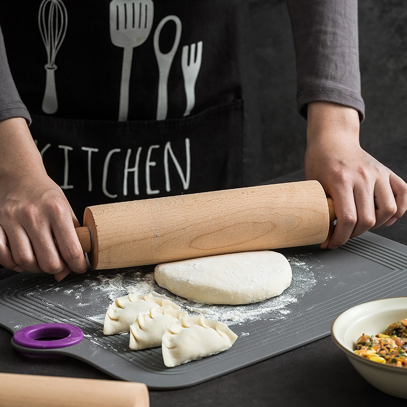 造器擀面杖大小号榉木手握擀饺子皮神器压面棍杆面棒家用烘焙工具