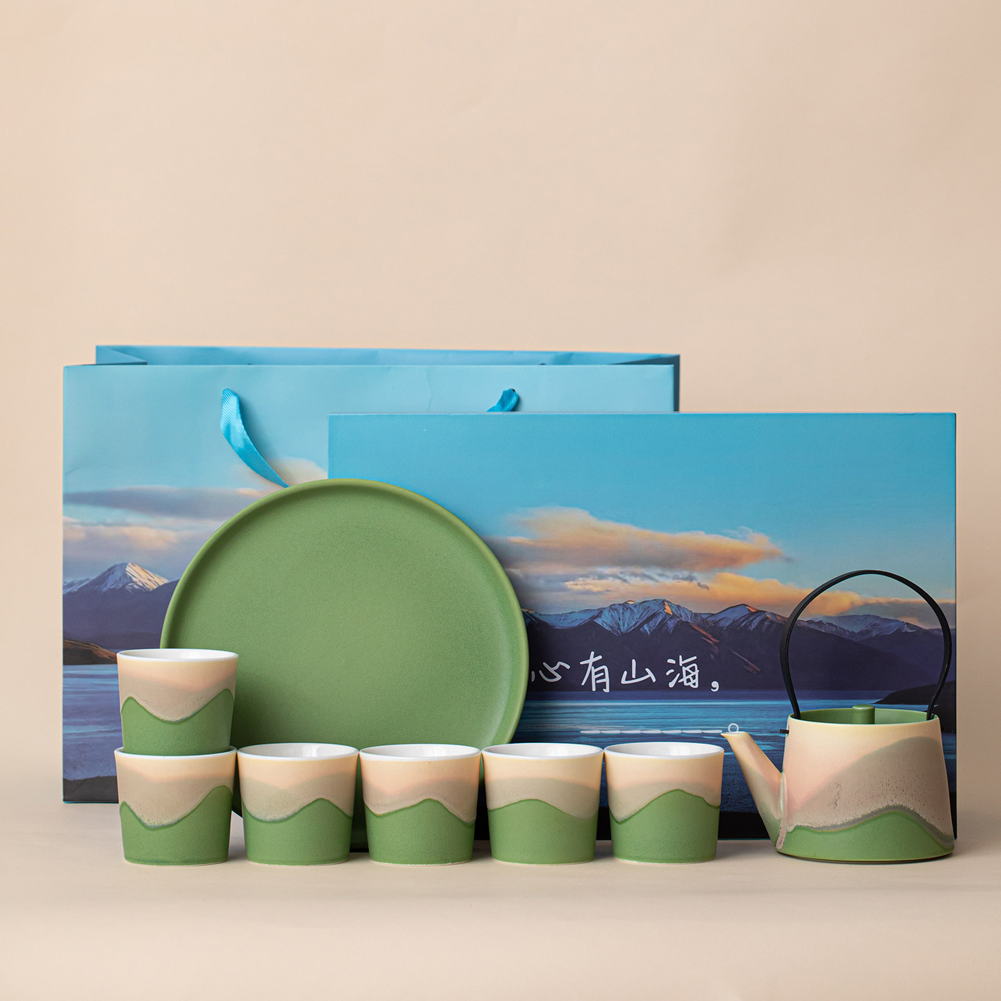 2026年新款特别好看的高级感精致高颜值的可定制陶瓷茶具套装礼盒