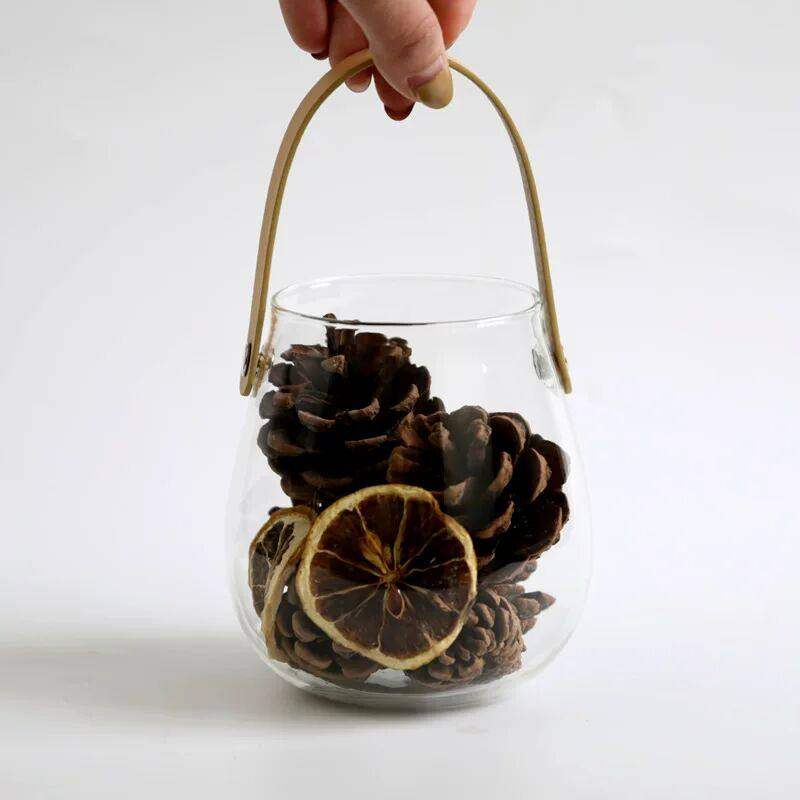 手提皮革玻璃杯无火肉桂香薰精油扩香杯 DIY松果干花香薰花瓶摆件,餐饮具,茶道/零配,淘宝优惠券,粉丝福利购,淘宝优惠卷