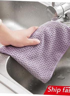 3pcs/set wash towel dish wipe kitchen cleaning cloth cotton