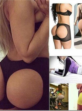 Mesh Women's Body Sculpting Bottomless Panties漏臀网纱塑